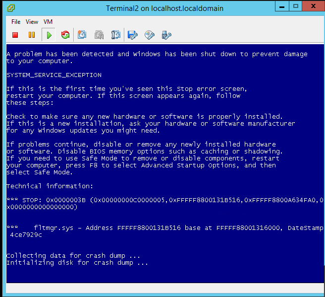 fltmgr.sys blue screen error 0x0000003B It`s simple when you know how