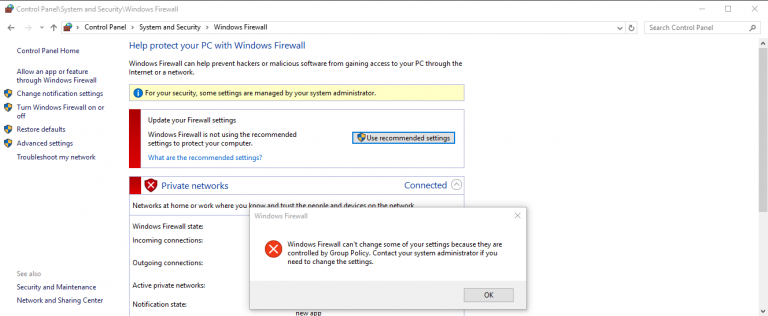 Windows firewall block all connection and you get “Windows Firewall ...