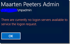 erro nunca logar em servidores disponíveis para satisfazer a solicitação de logon