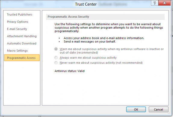 how-to-allow-outlook-programmatic-access-when-grayed-out-it-s-simple